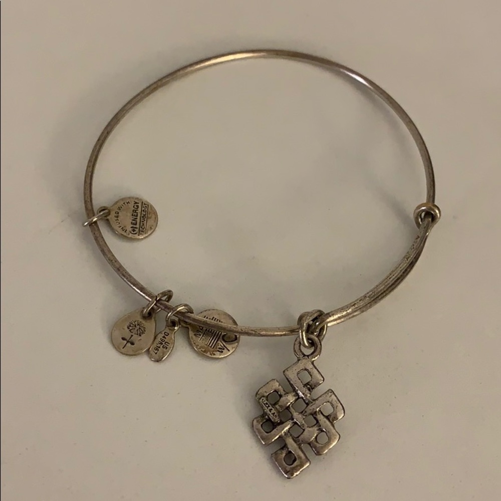 Bundle Of 6 Silver Alex And Ani Bracelets - image 1